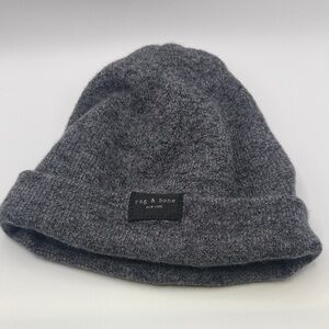 Rag & Bone Addison Gray Wool Beanie